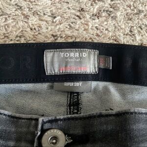 Torrid Super Soft Black and Gray Jeans
